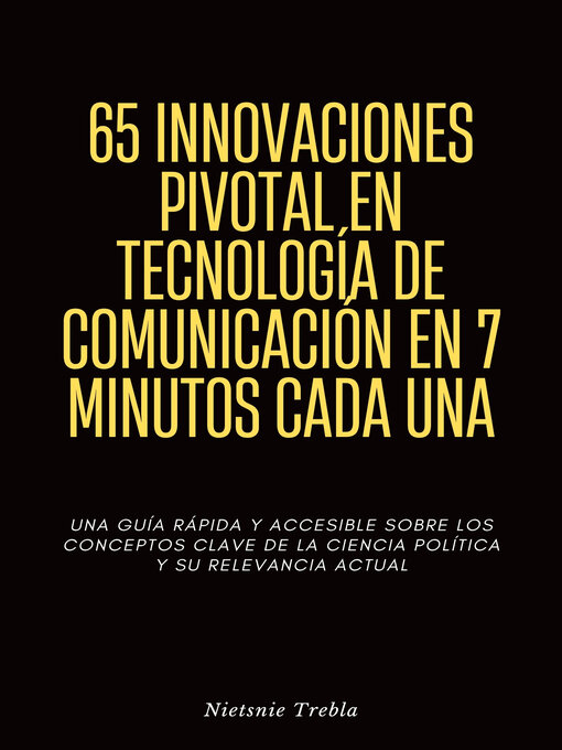 Cover image for 65 Innovaciones Pivotal en Tecnología de Comunicación en 7 Minutos Cada Una